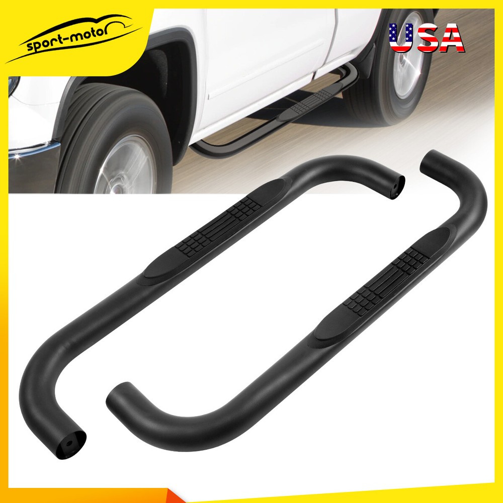 3" Running Boards for 1999-2018 Chevy Silverado Regular Cab Nerf Bars Side Step