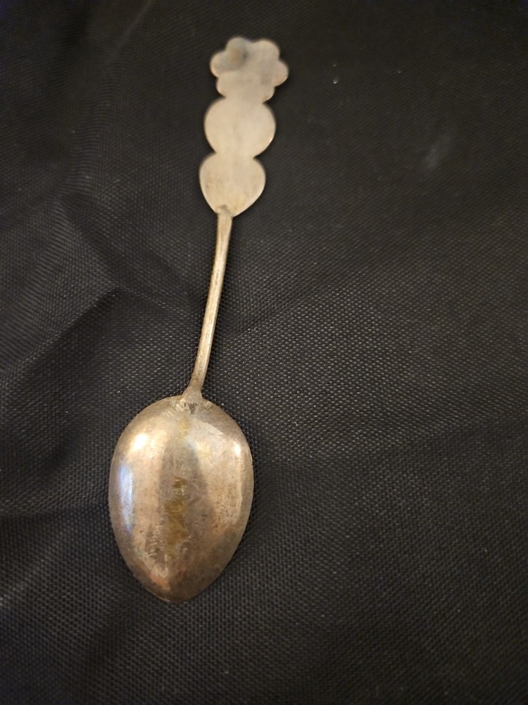 Vintage Solid Sterling Silver Spoon With an Asian Décor on its Handle