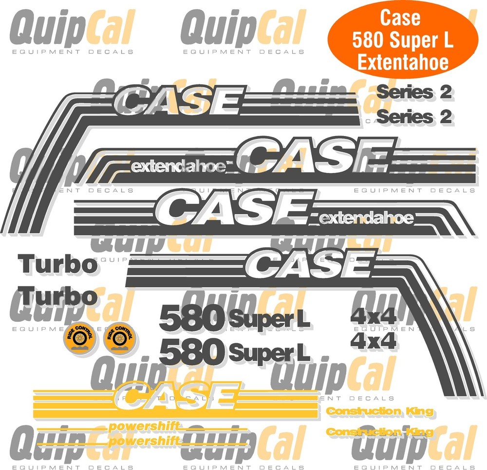 Case 580 Super L Extendahoe Decal Set