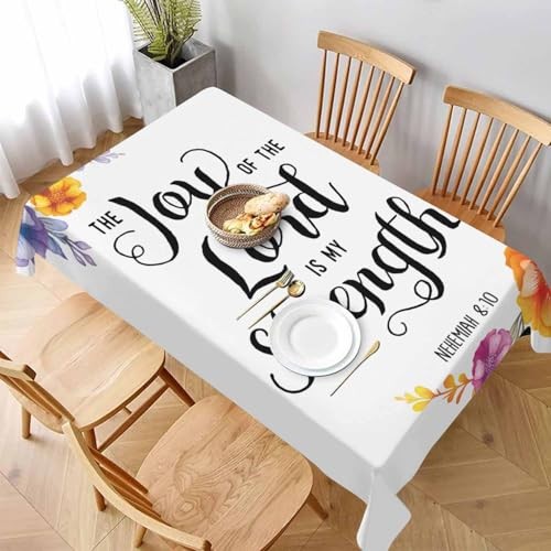 Table Cloth for Rectangle Table 84" x 60" (Rectangular) Flower Modern Quartz