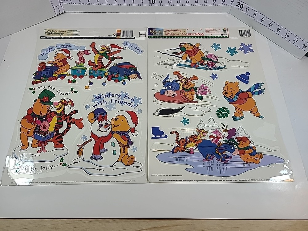 Static Cling Window Decorations Disney Themed 2 Sheets