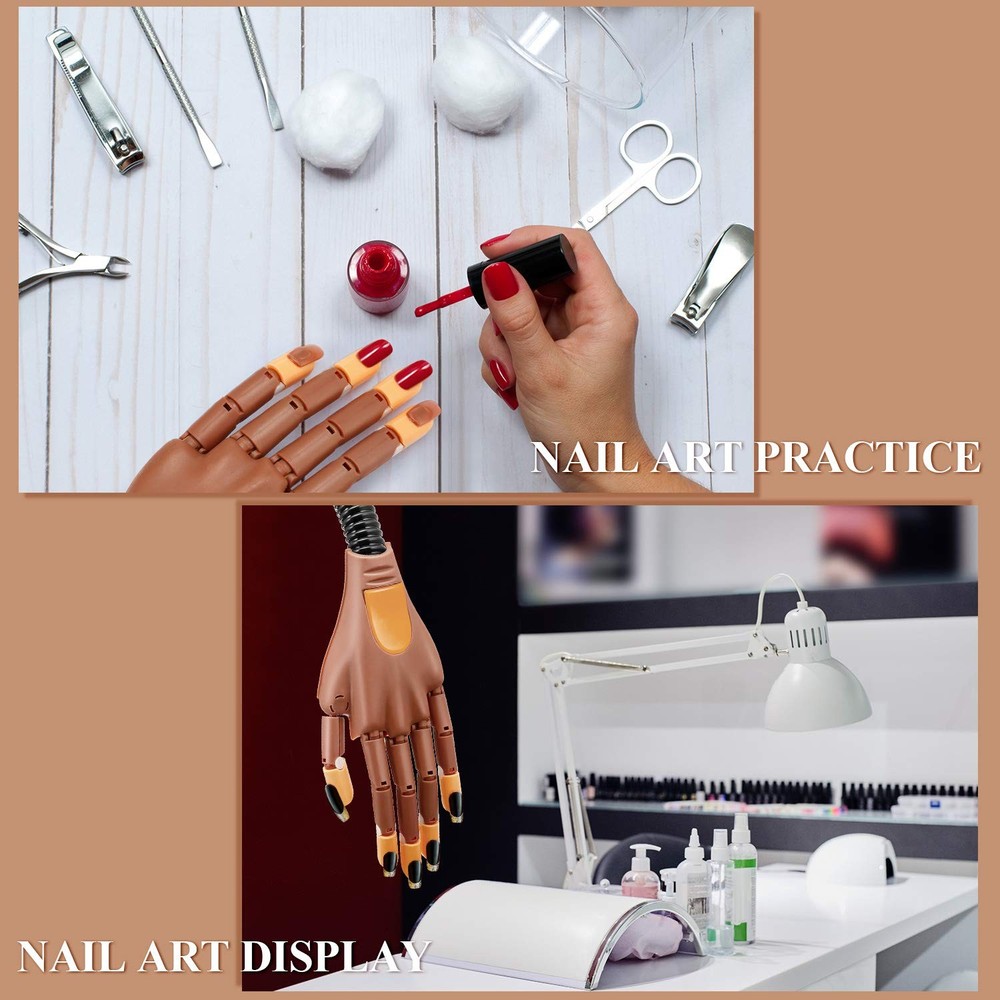 400 Pieces Replacement Refill Nail Tips False Fake (Brown)