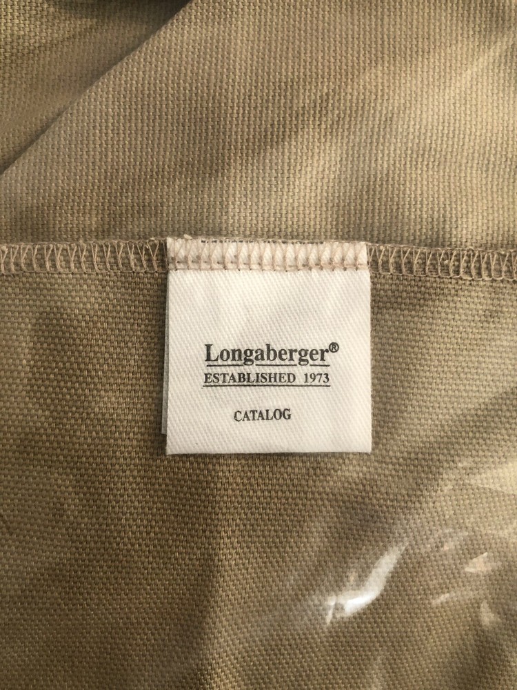 (2) Longaberger Catalog Basket Liners - Khaki - New