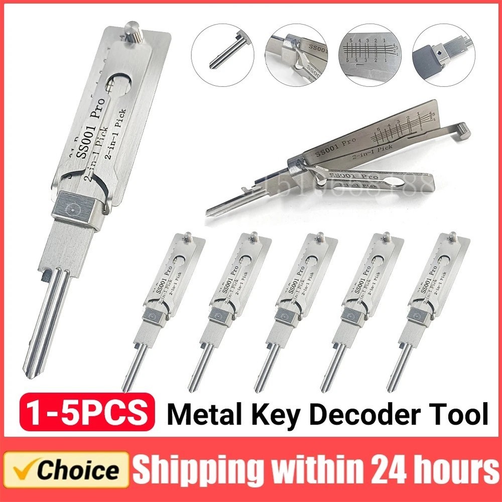 Stainless Steel Key Decoder SS001 Pro O-ring Pickup Kit Hook Hand Tool Maintenan