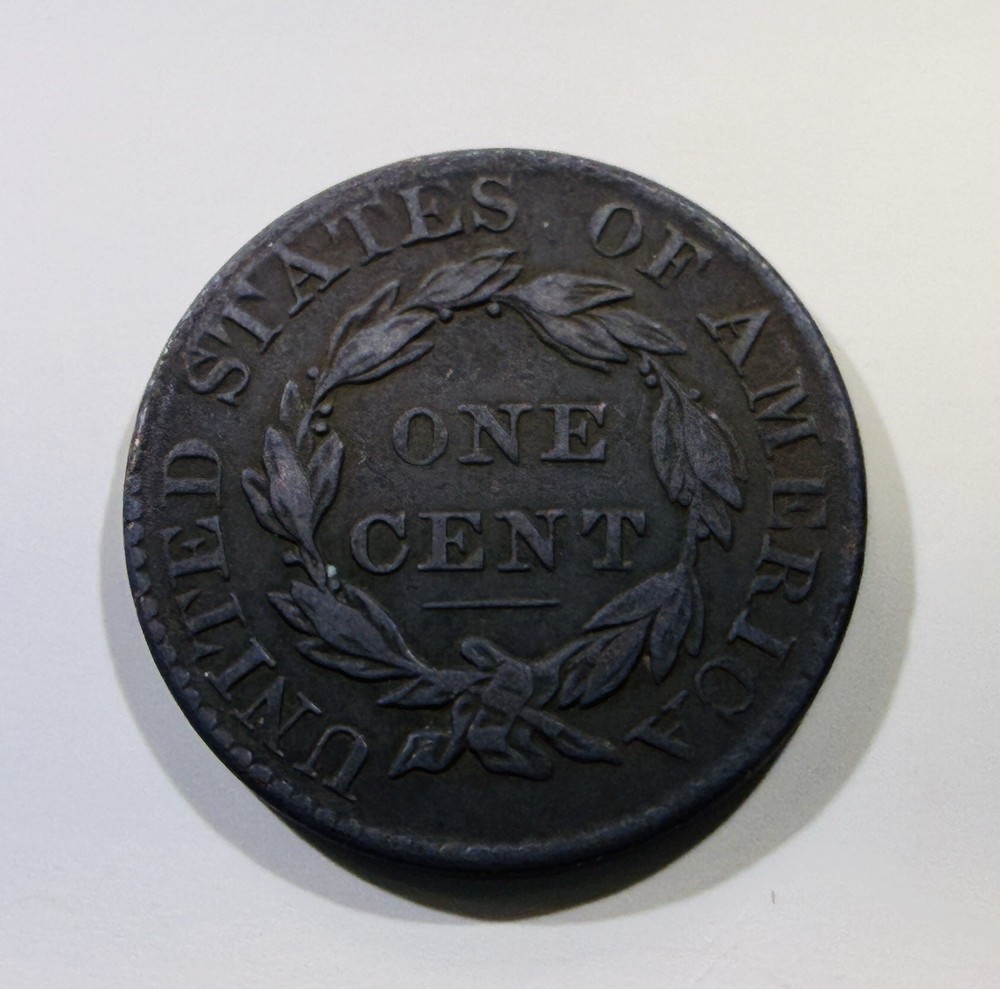 1826 1C Large Cent Coronet Head - AU Nice Original Copper