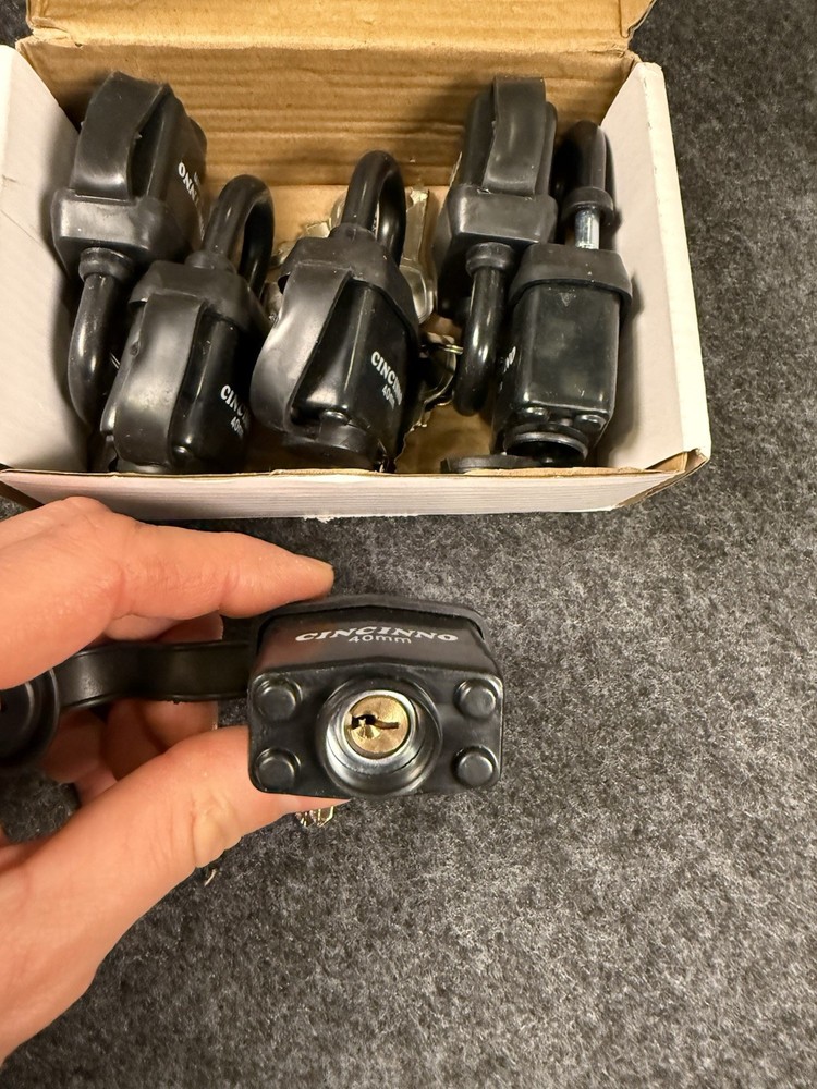 Cincinno Weatherproof Storage Locker Locks 6-Pack, Keyed the Same