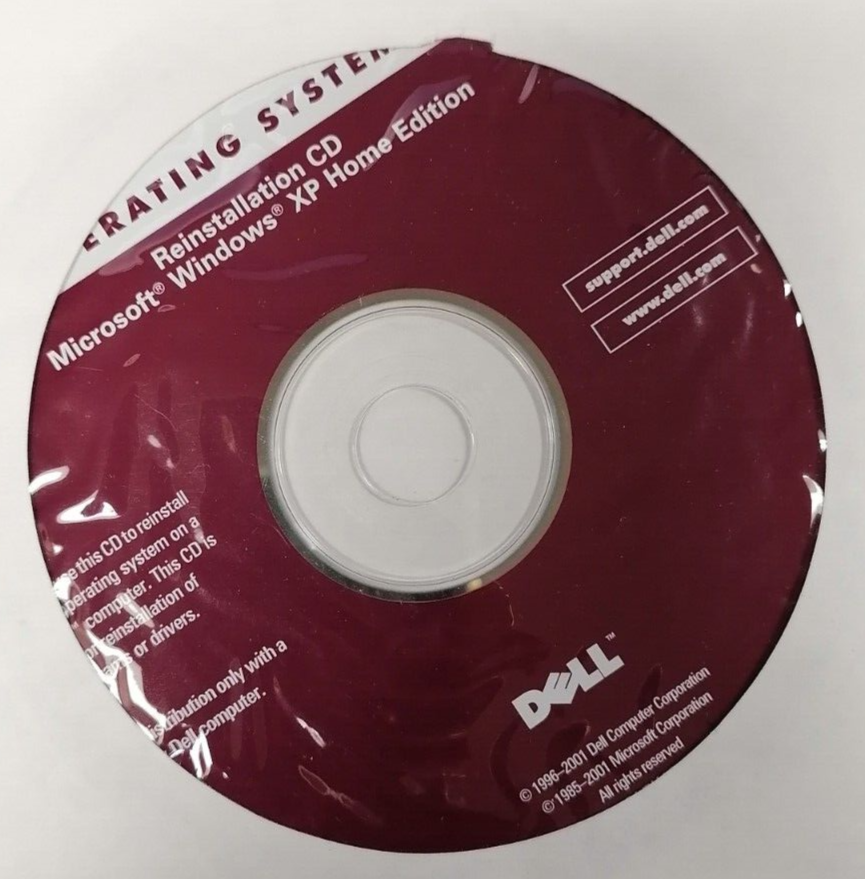 Dell Microsoft Windows XP Home Edition Reinstallation CD Brown