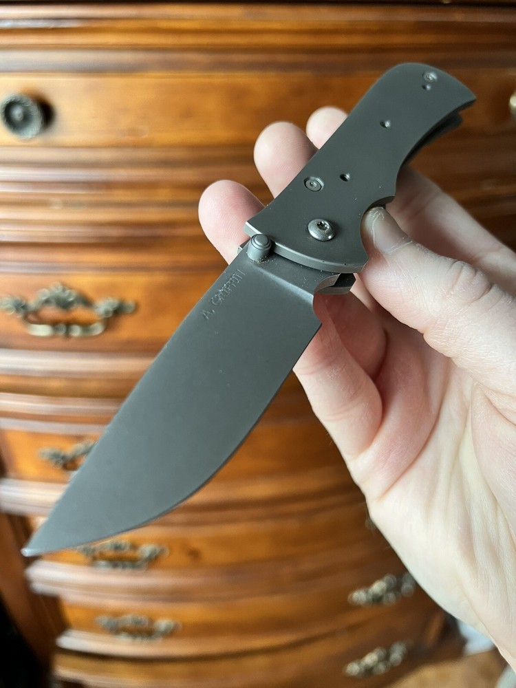 Anthony Griffin Full Custom Hunter Titanium Folding Knife RARE
