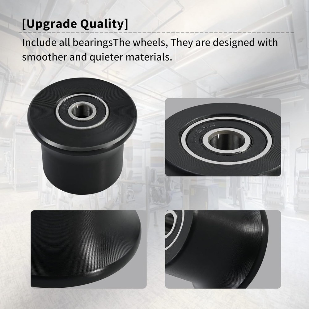 6 Rolling Seat Trolley Wheels,Sliding Bracket Roller, Compatible with...