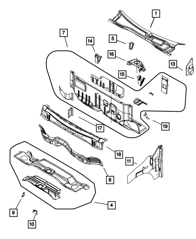 Genuine Mopar Tapping Plate Right 5109370AA