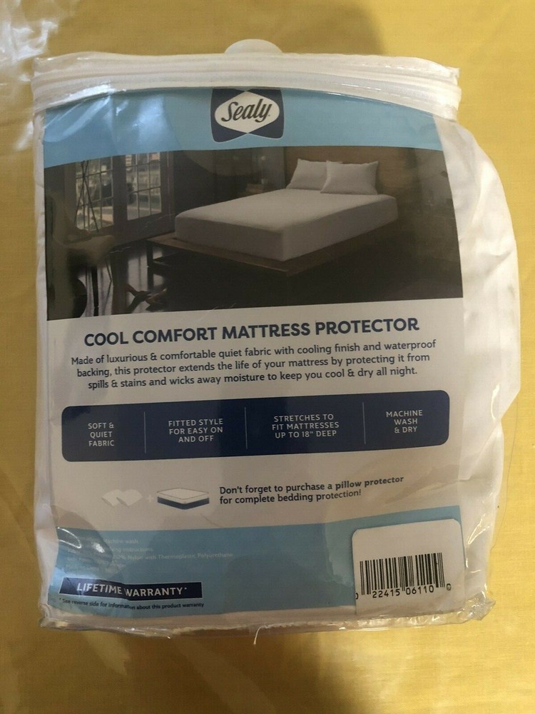 Sealy Cool Comfort Fitted Mattress Protector, Twin