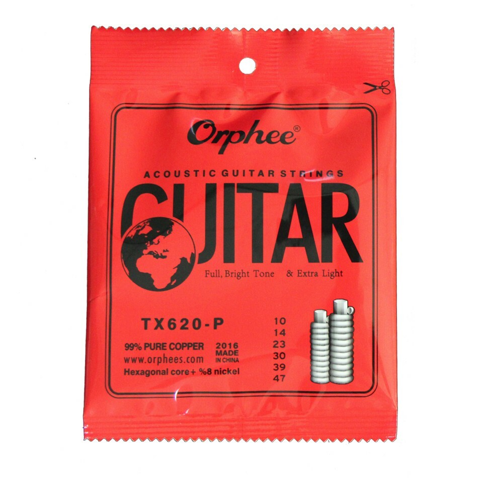 10Set Orphee TX620 Extra Light Guitar Strings 010-047inch Thin 6pcs String/set