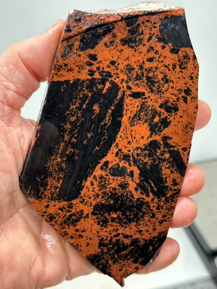 Beautiful Meca Obsidian aka Mahogany Slab Lapidary Cabbing Knapping Combo ship