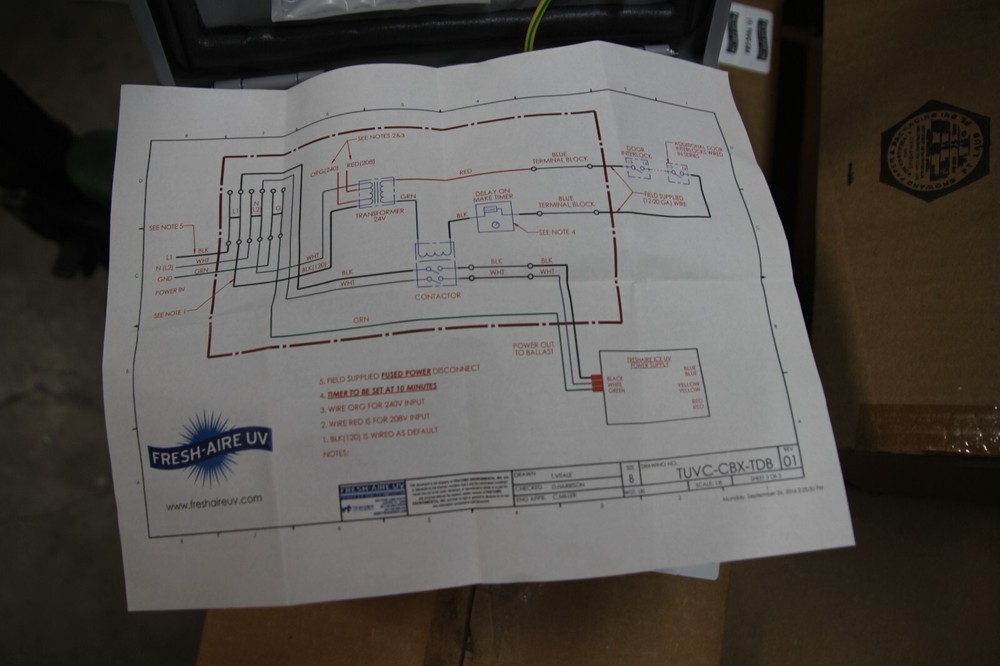 Fresh Aire UV Diversitech TUVC-CBX Control Box w/ TUVC-INTLCK Switch NIB