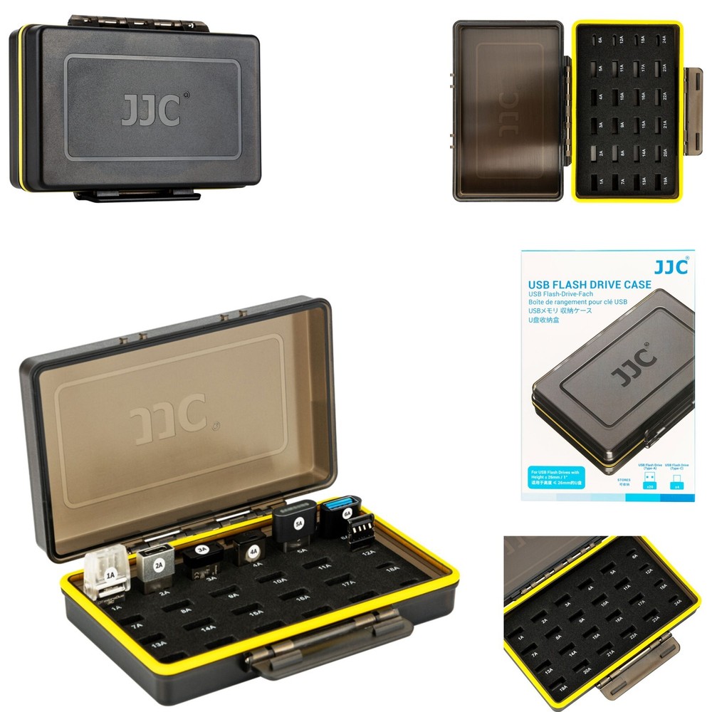USB Flash Drive Case Holds 20 Type-A interface USB flash drives and 4 Type-C int