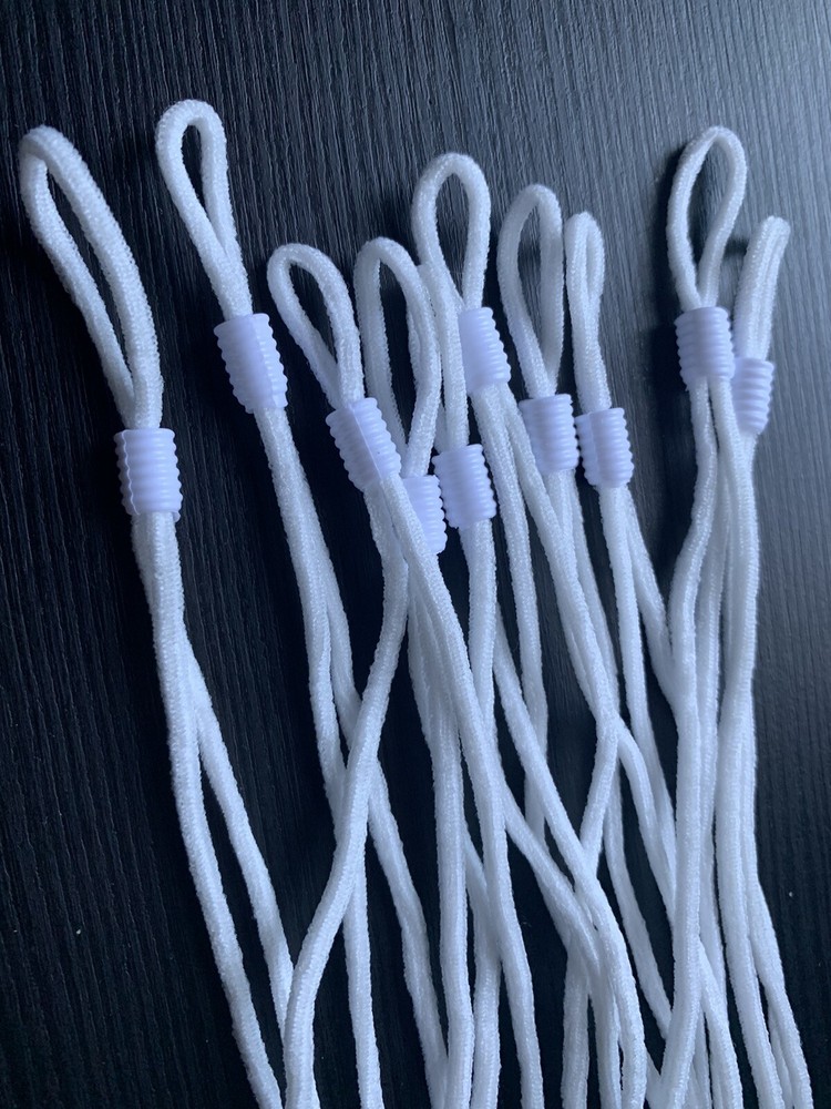 DIY Round Elastic Ear Rope with Adjustable Button Sewing 10pcs US Stock