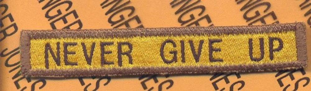 206th Armored "NEVER GIVE UP" TANK TAB patch