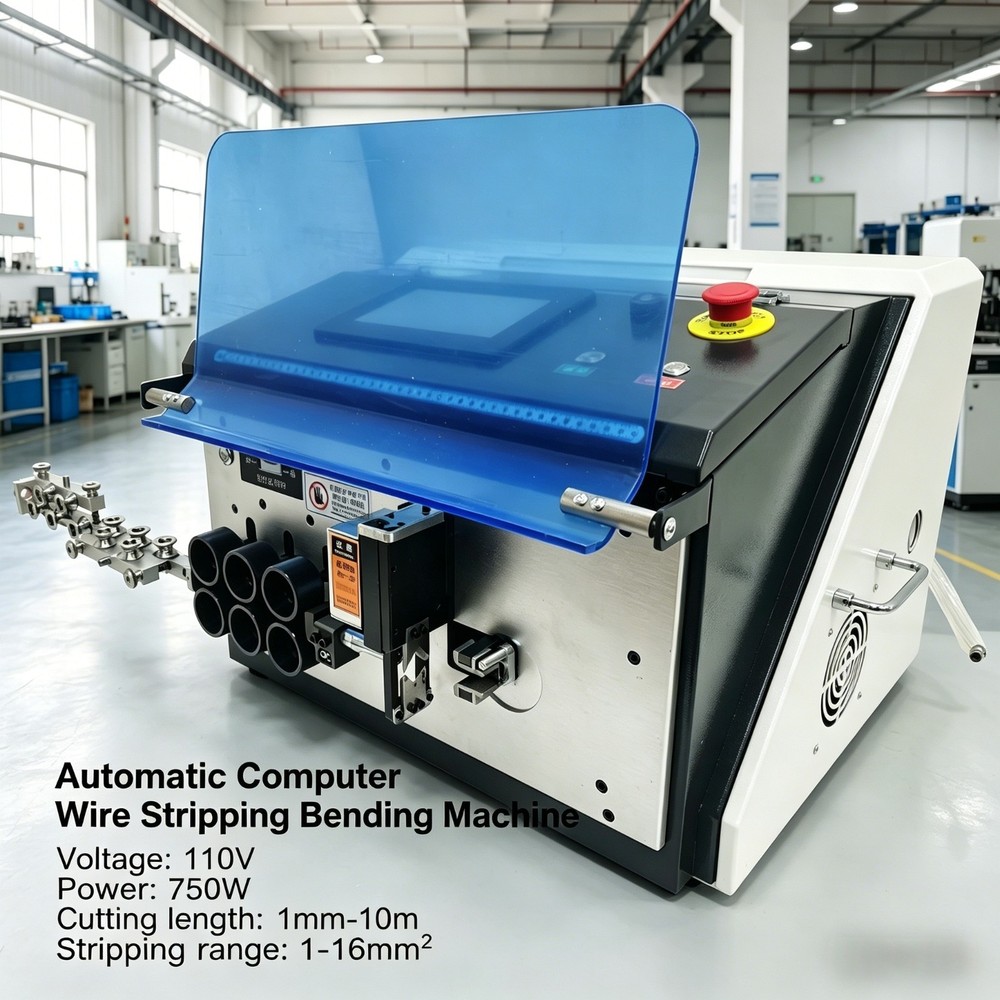 Automatic Computer Wire Stripping Bending Machine 1-16mm² Wire Stripper Bender