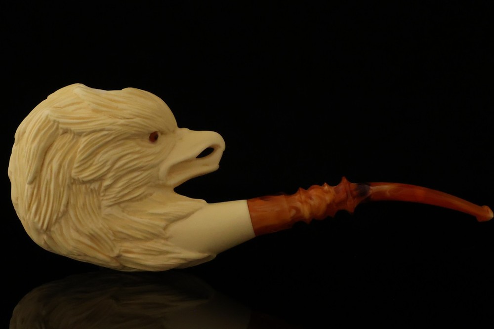 srv - American Eagle Block Meerschaum Pipe with fitted case 15426