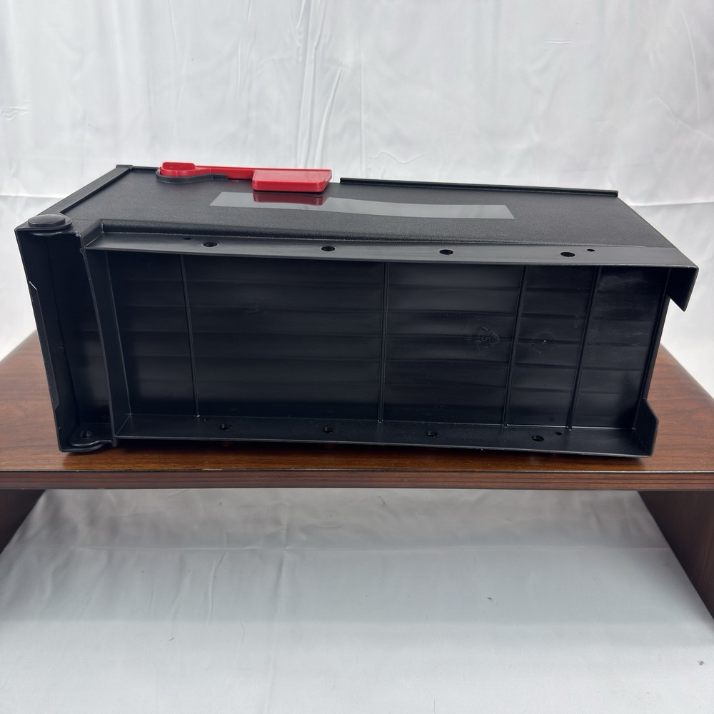 Architectural Mailbox Patriot Large Capacity Plastic Post Mount Mailbox - Black
