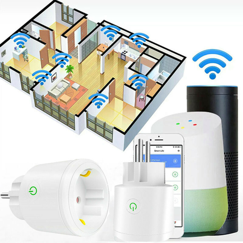 Remote Control Home Smart WiFi Power Socket Wireless Timer Switch Outlet 16A