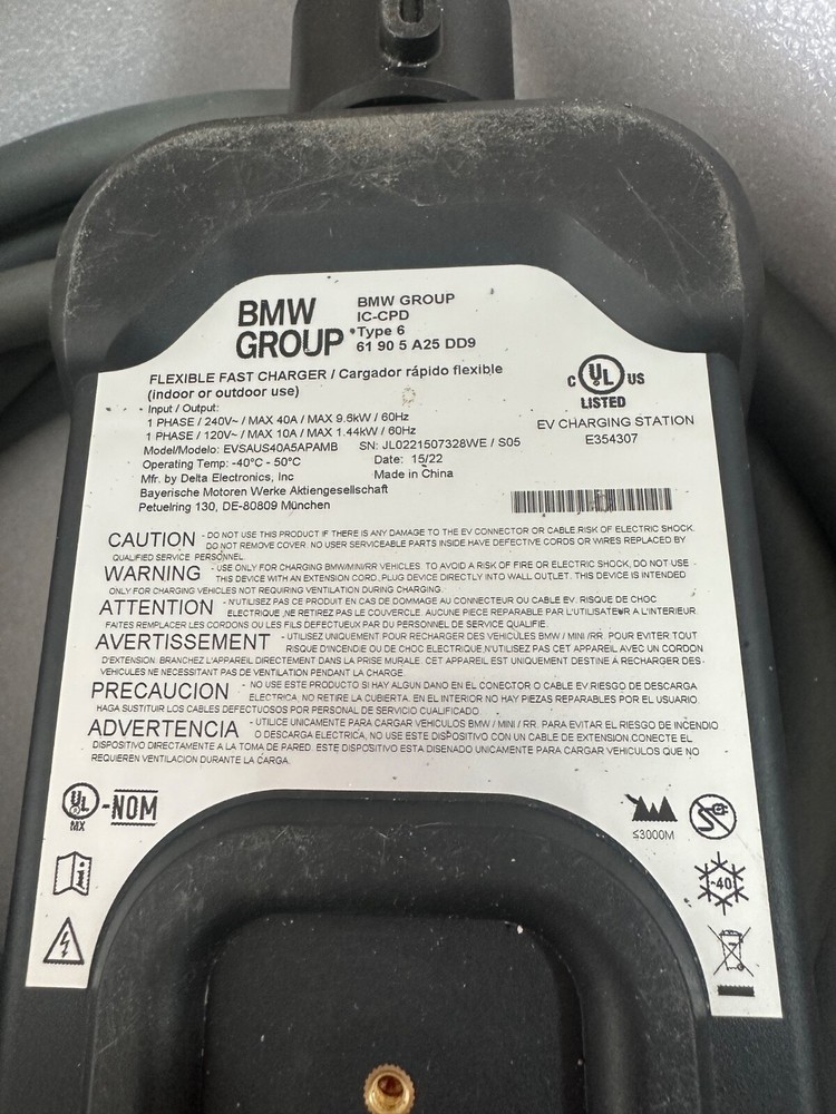 bmw electric level 2 charger