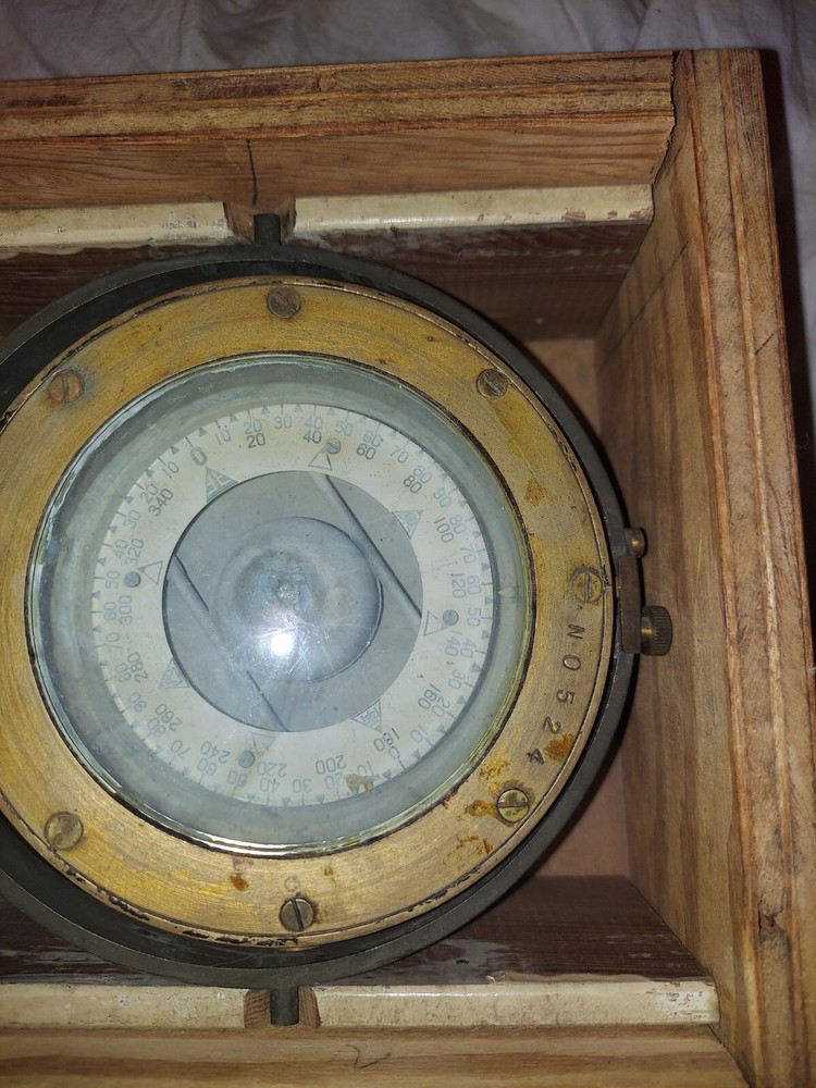 WWII Japanese Navy Boxed Boat Compass