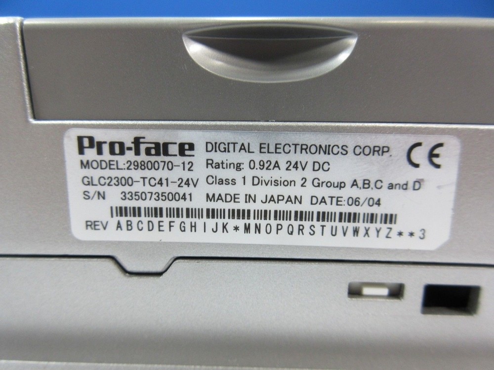 Digital Electronics GLC2300-TC41-24V Pro-Face 6” Touch Panel 2980070-12 Working