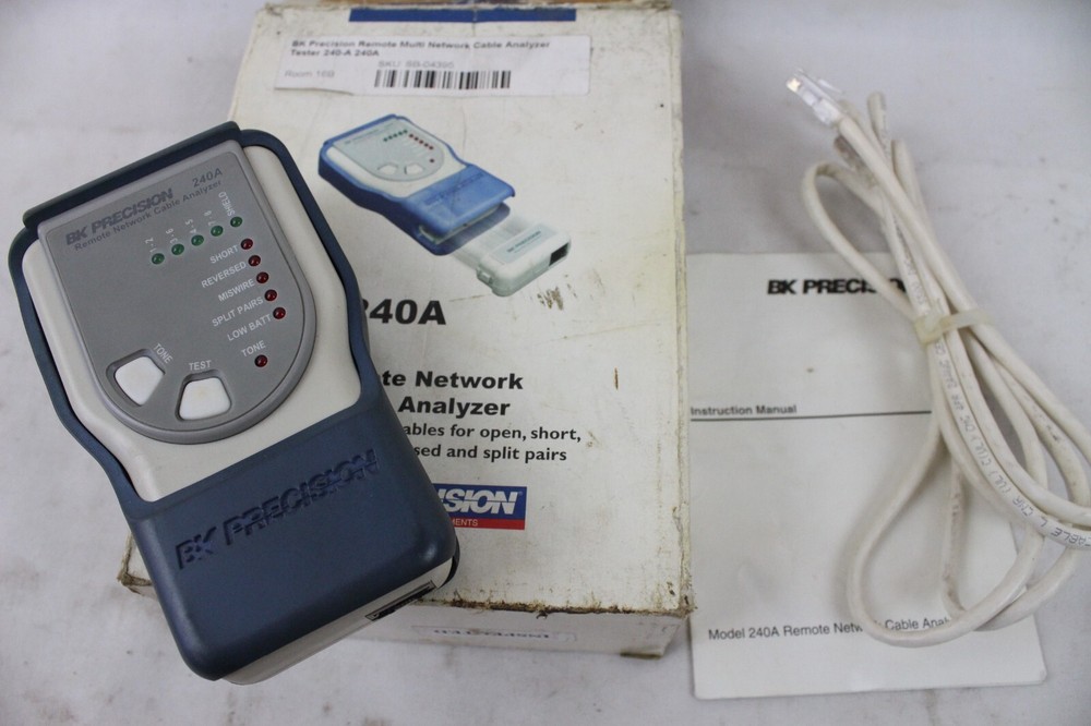 BK Precision Remote Multi Network Cable Analyzer Tester 240-A 240A w/ Box