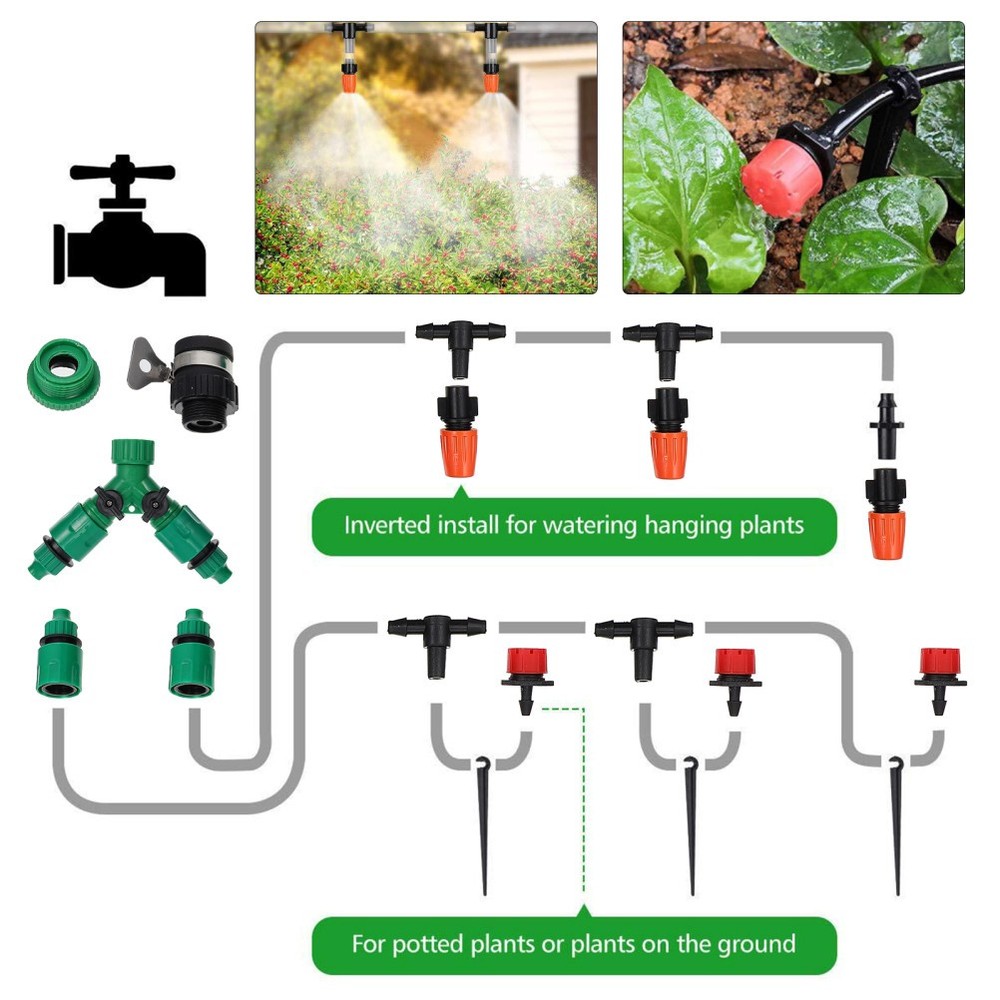 40 Automatic Drip Irrigation System Micro Watering Kit