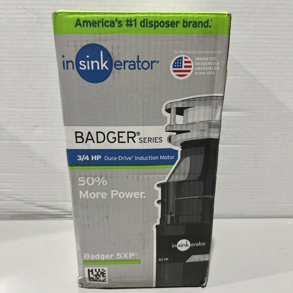 InSinkErator Garbage Disposal, Badger 5XP, 3/4 HP Continuous Feed