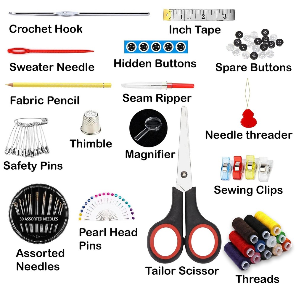 Gemsy Sewing Kit Box | Tailoring Tools Combo with Accessories, Scissors,...