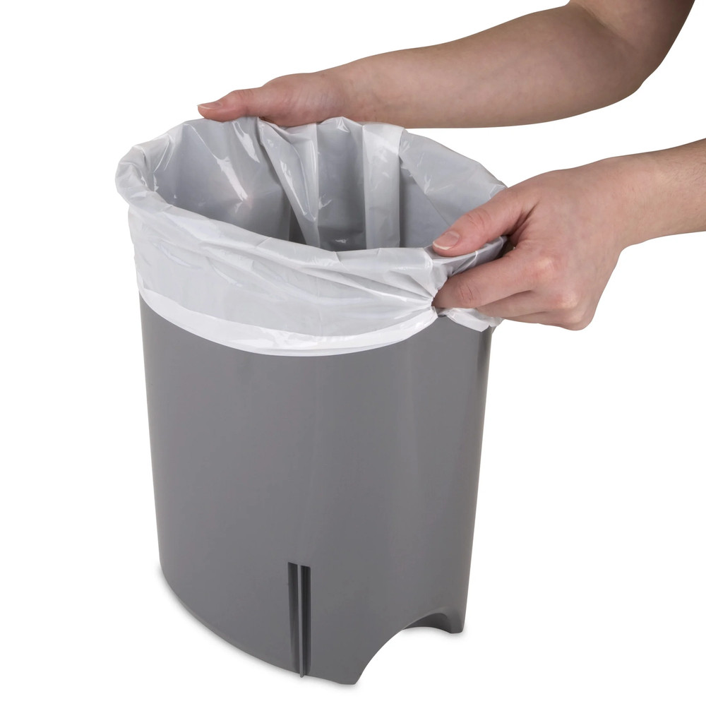 (2 pack) Trash Can, 2.6 Gallon Plastic Garbage Bucket Bin with Step Lid