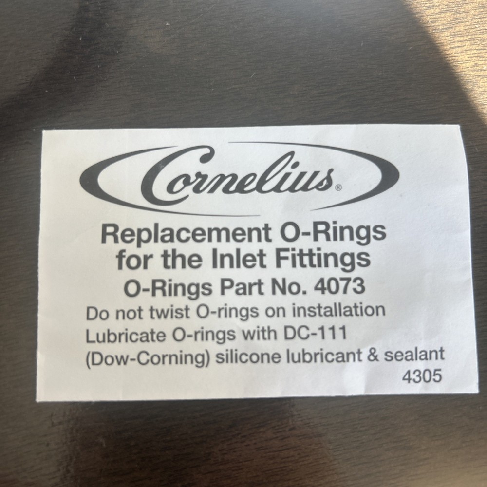 Cornelius UF-1 I-ring Kit Part 4073