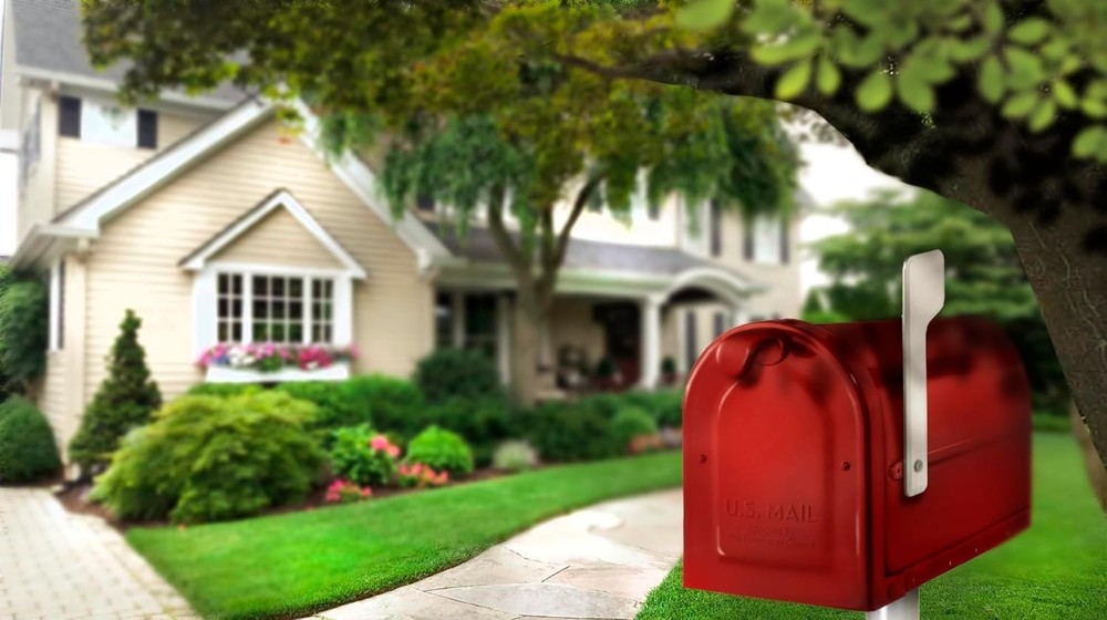 Elegant Medium Red Mailbox - USPS Approved Post Mount, Durable & Weather Ready
