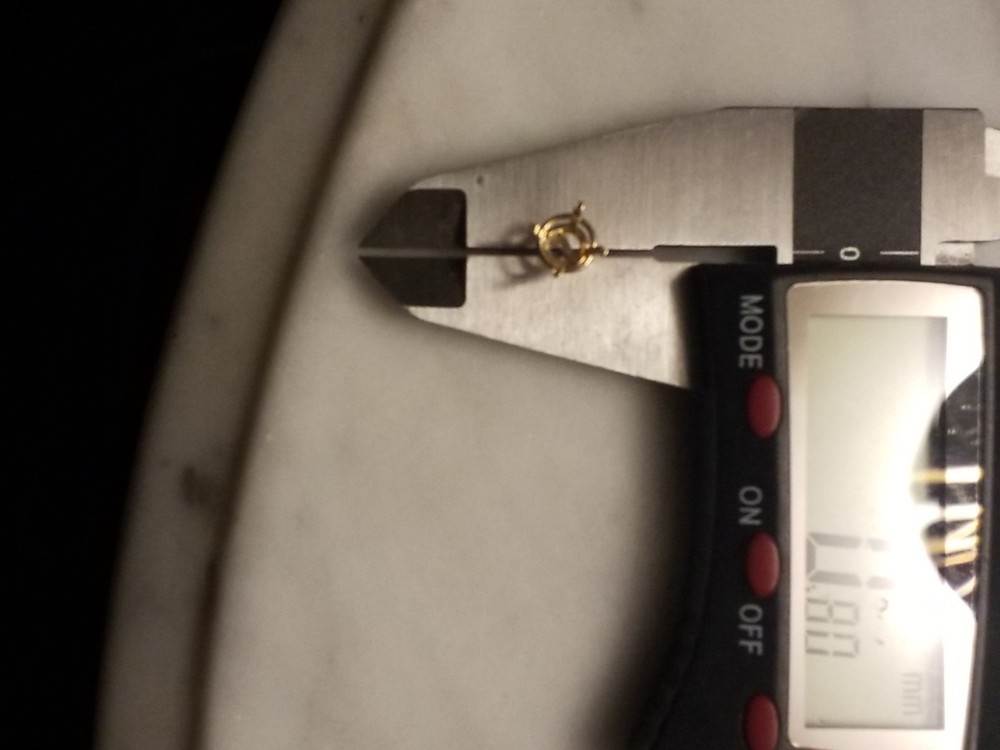 14k yellow four prong basket setting threaded post 6MM