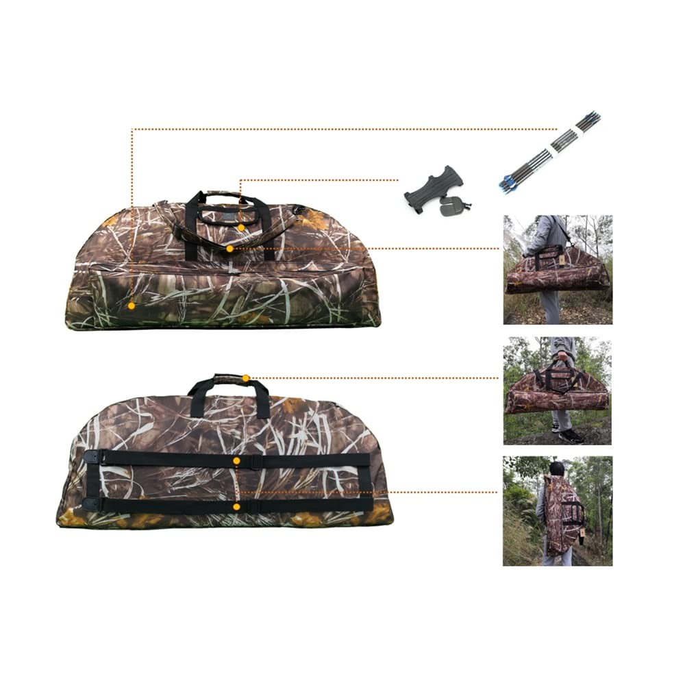 BC-1 37.5Inch Soft Compound Bow Case Lightweight Backpack Archery Bow Case wi...