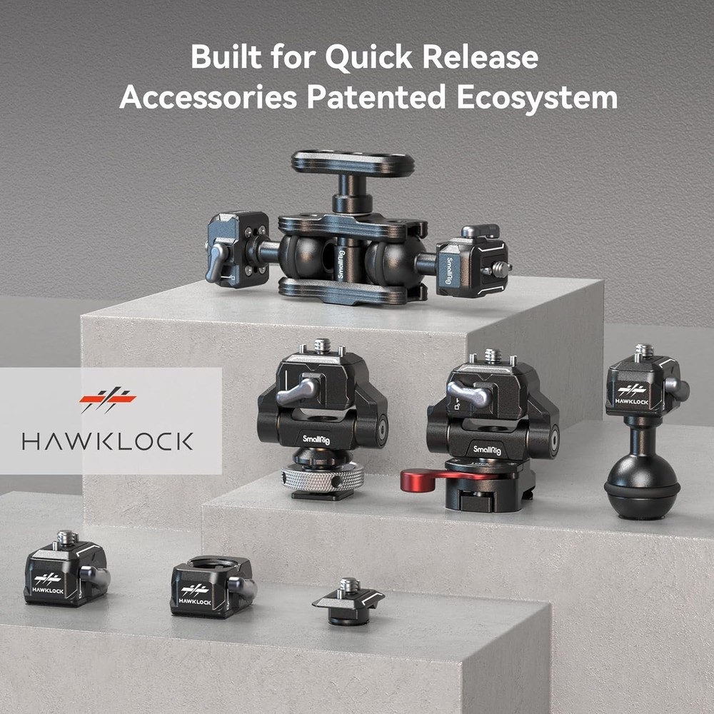 HawkLock Quick Release Plate - Mini Adapter for Cameras & Monitors, 5kg Capacity