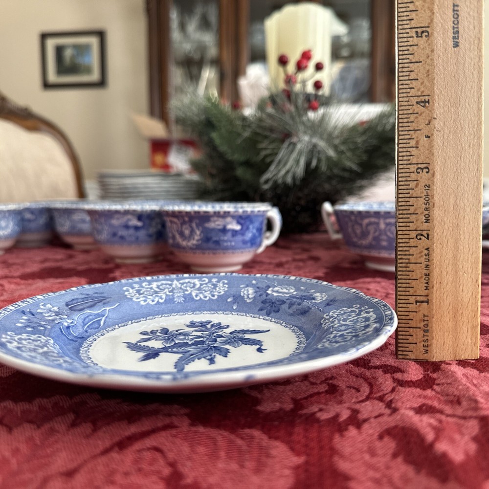 Vintage MINT Spode Copeland Camilla Blue Transferware 6.25" Serving/Bread Plate