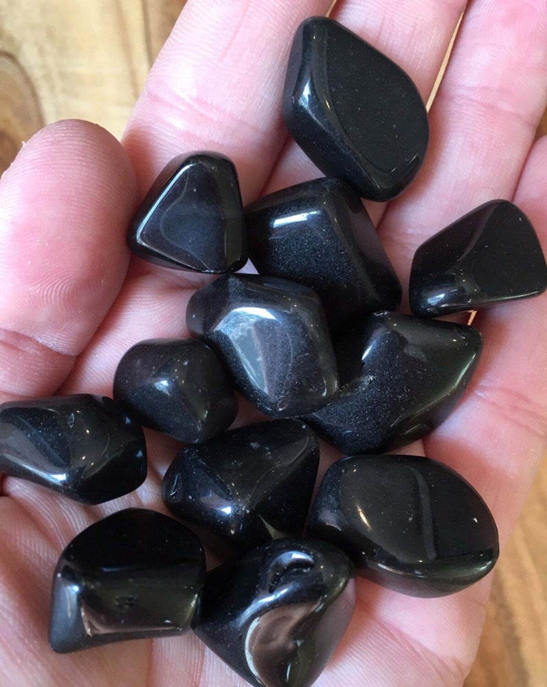 Apache Tears Tumbled Stone (0.5" - 1") Polished Natural Apache Tears from Mexico