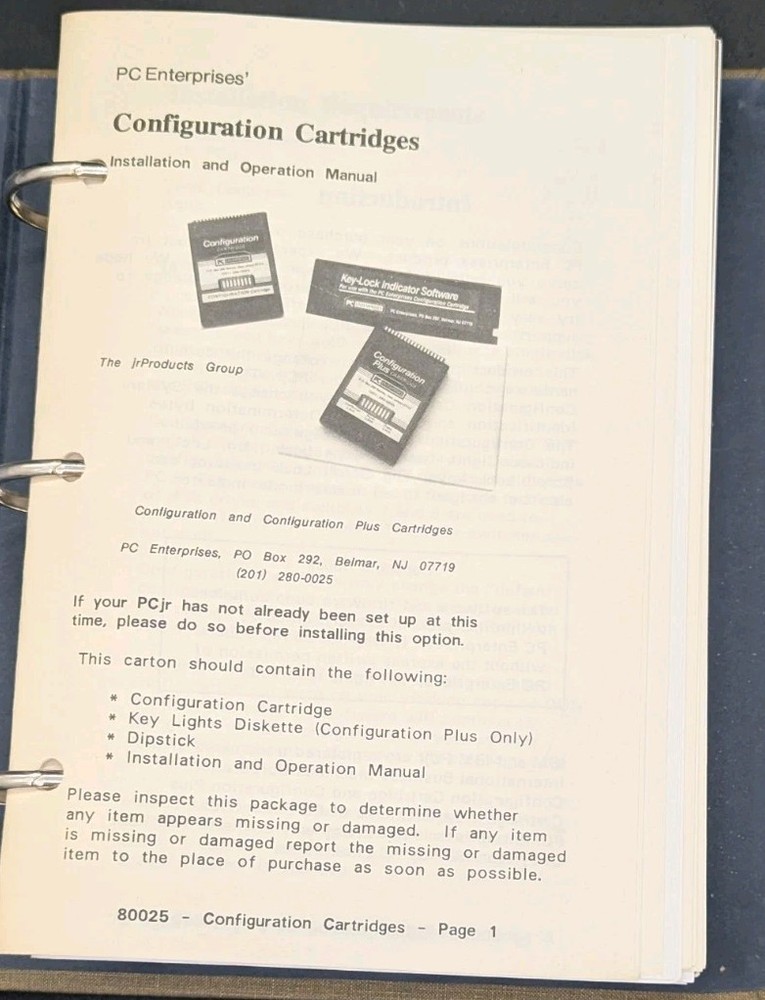 Vintage IBM Basic Personal Computer Hardware Reference Library