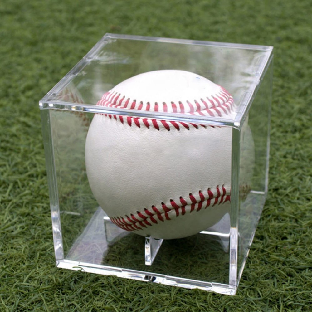12Pack Baseball Display Case Acrylic Cube - UV Protected 12 PC, Clear