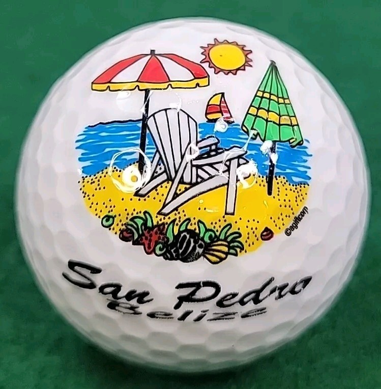 San Pedro Belize Logo Golf Ball