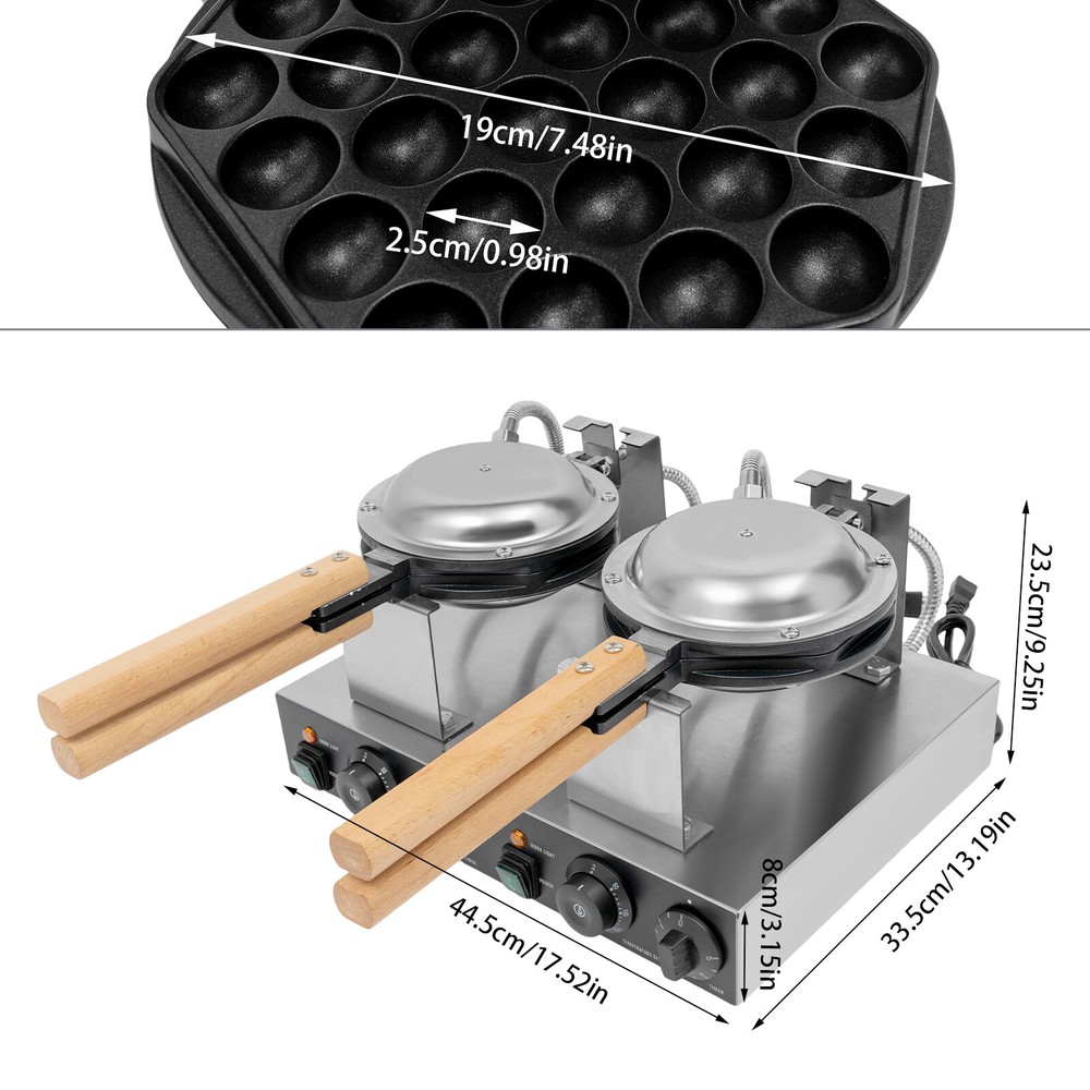 Double-head Commercial Waffle Making Machine Honeycomb Egg Waffle Making Machine