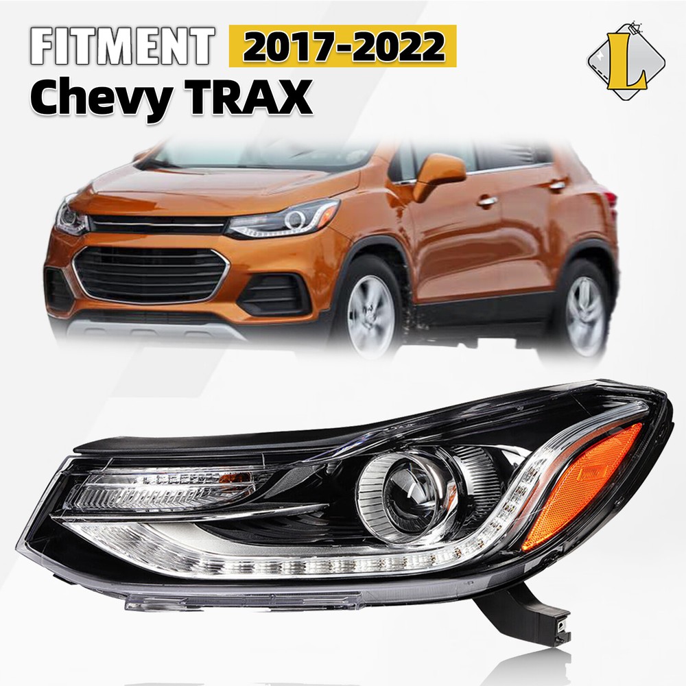 For 2017-2022 Chevy Trax Halogen Headlight w/ LED DRL Projector Left Driver Side