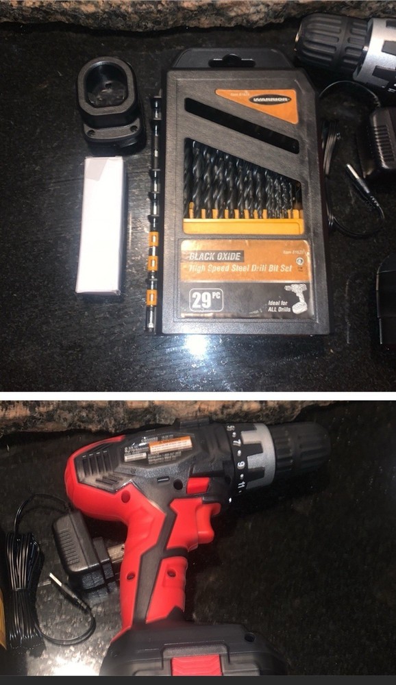 Montgomery Ward 19.2V Cordless Drill Set, Keyless, Drill Bits, Charger
