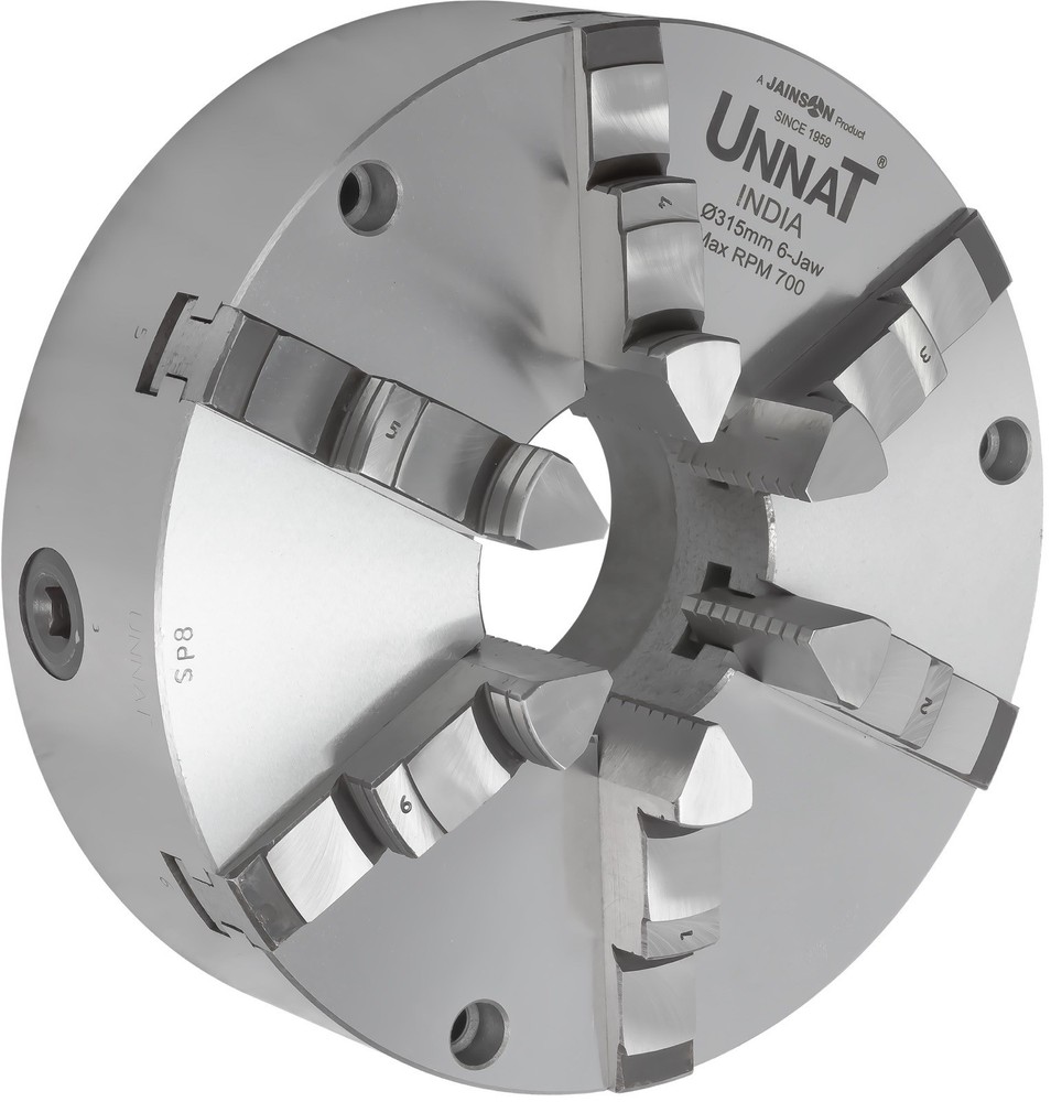 12” 6-JAW SELF-CENTERING Solid Jaw Lathe CHUCK, Front Mounting W. Extra Jaws