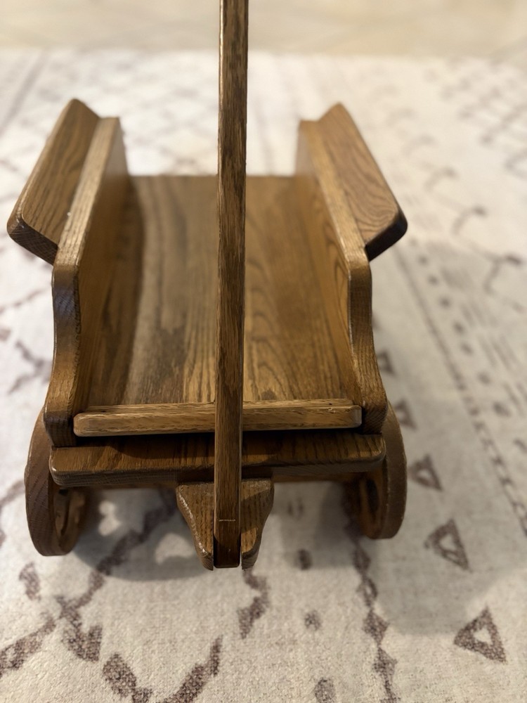 Vintage Solid Wooden Wagon/ Pull Toy/ Decor Wagon