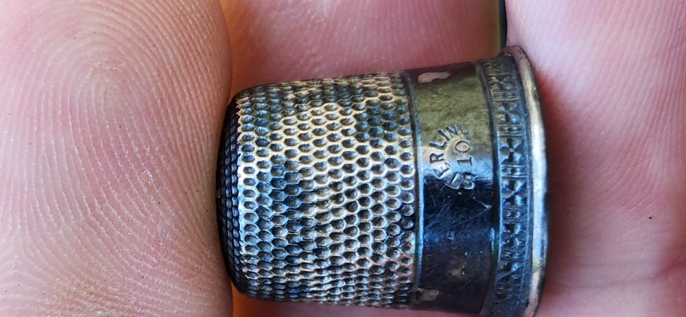 7 Thimble Lot 6 sterling Silver 1 Not Marked