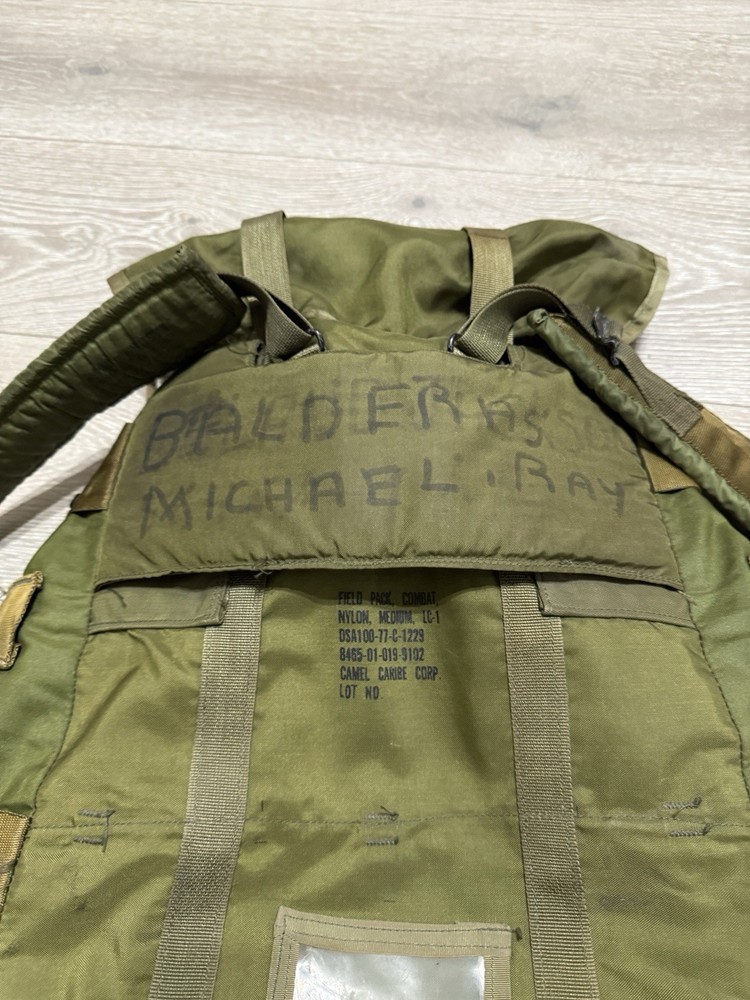 Vintage US Military Nylon Field Pack Combat Backpack LC-1 NO FRAME
